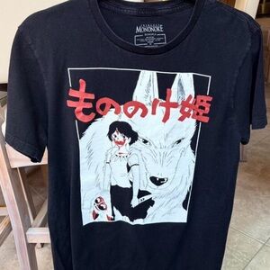 Studio Ghibli Princess Mononoke Black T-Shirt